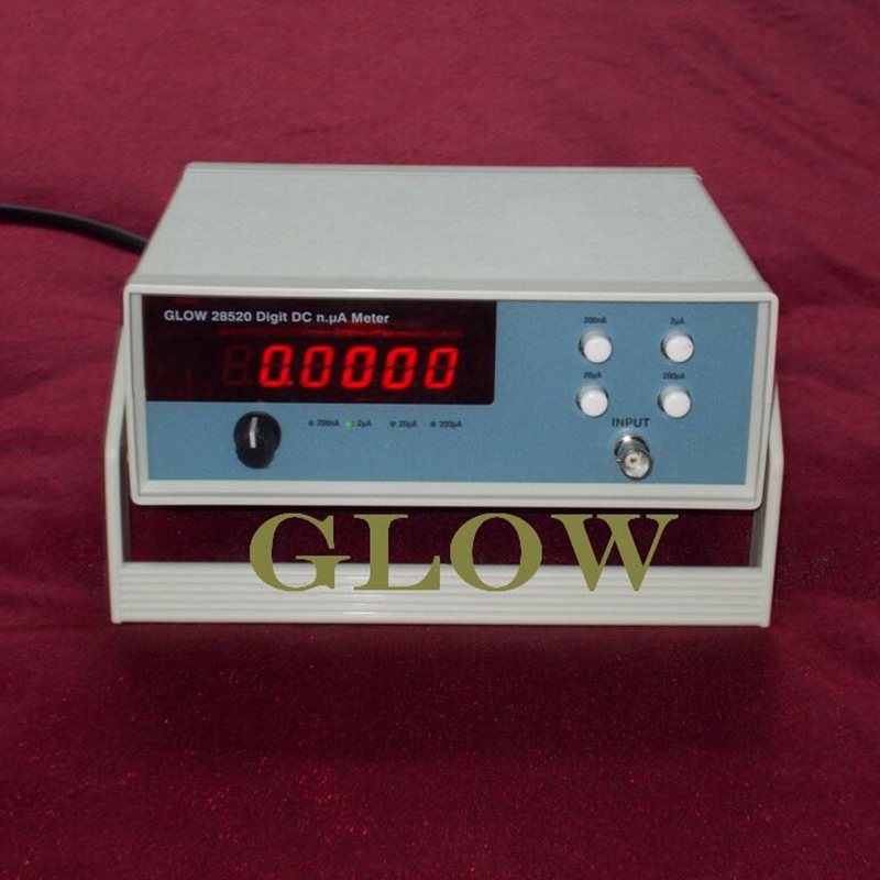 GLOW28520台式四位半电流信号测试数字皮安表、纳安表、微安表